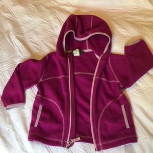 L L Bean fleece jacket 2T purple magenta pink